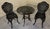 Mid 20th Century American Cast Iron Rose Garden Bistro Set, Table and Two Chairs, 3 Pieces For Sale - Image 4 of 18