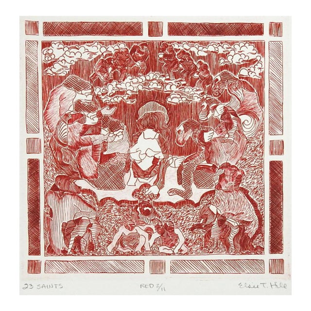 Contemporary Abstract Figural Etching For Sale