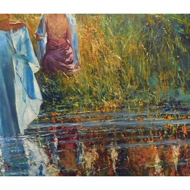 Contemporary Impressionist Style Figurative Oil Painting by Robert Hagan, Framed For Sale - Image 9 of 11