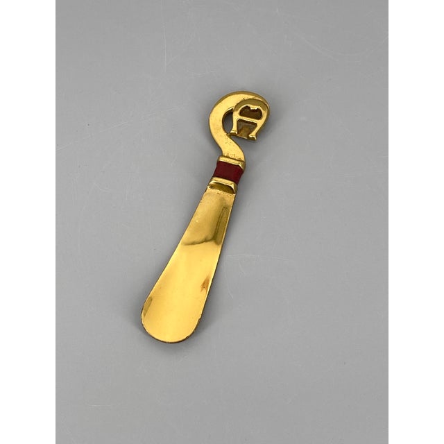 Shoehorn and Brush in Brass by Etienne Aigner, 1970s, Set of 2 For Sale - Image 4 of 14