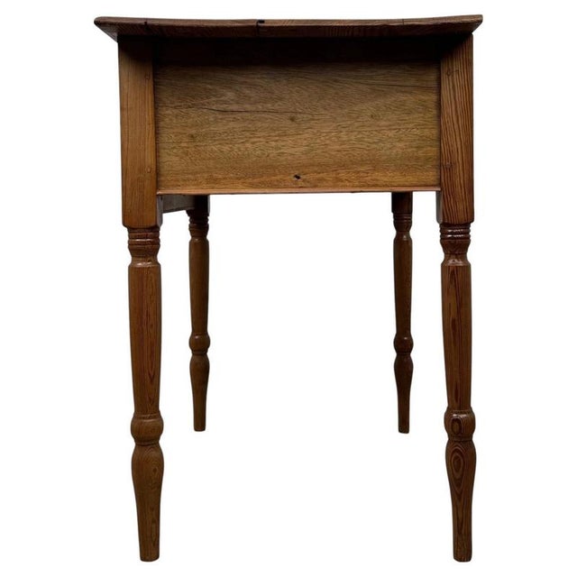 19th Century English Victorian Pitch Pine Side Table For Sale - Image 10 of 12
