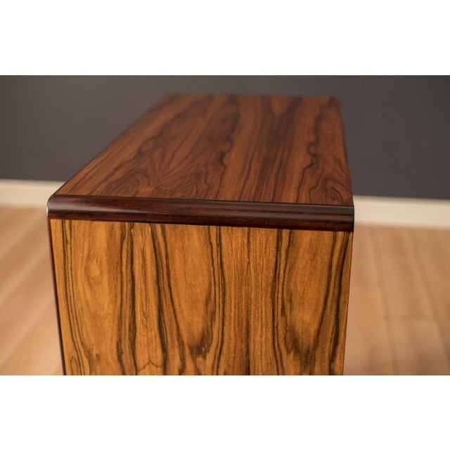Red Mid Century Modern Rosewood Tall Dresser Chest by Westnofa of Norway For Sale - Image 8 of 13