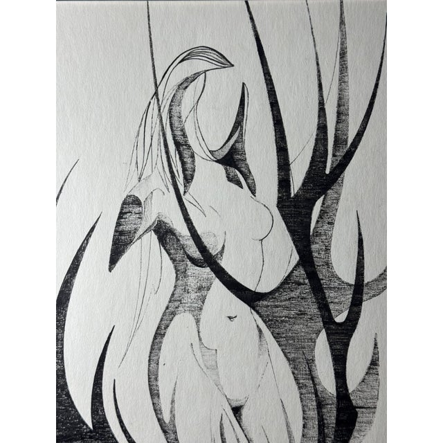 Eugène Eechaut, Composition, Original Ink Drawing, 1969, Framed For Sale - Image 6 of 13