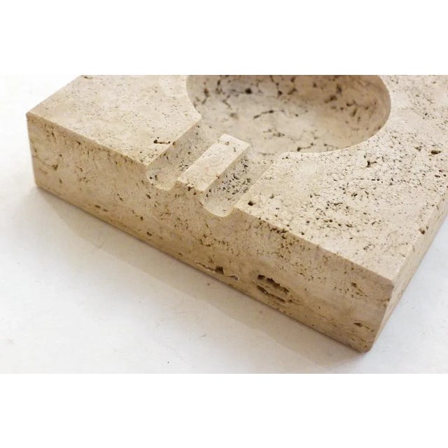Italian Square Travertine Ashtray by Fratelli Mannelli, 1970s For Sale - Image 4 of 10