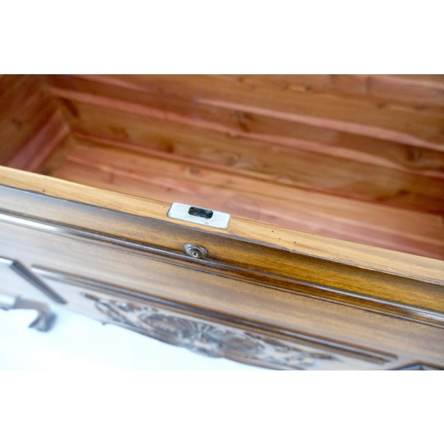 Brown Very Fine Cedar Hope Chest Ball & Claw Chippendale Feet MINT For Sale - Image 8 of 18