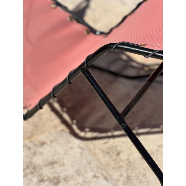 Red Long Chairs Barwa by J.Waldheim and E.Bartolucci, 1950, Set of 4 For Sale - Image 8 of 10