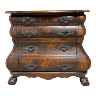 Walnut Dutch Side Table With Four Drawers by Lillian August For Sale