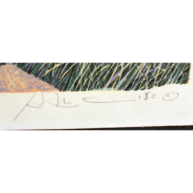 1980s Gordon Mortensen "North Dakota Prairies" Hand Signed Woodcut Artwork 1982 For Sale - Image 5 of 7