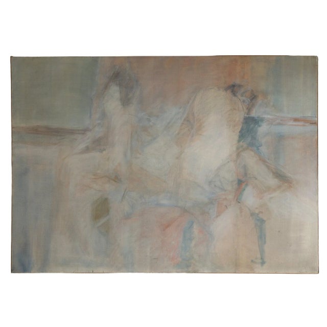 1960s Jean-Paul Barray, 1964, Composition, Large Oil on Canvas For Sale - Image 5 of 5