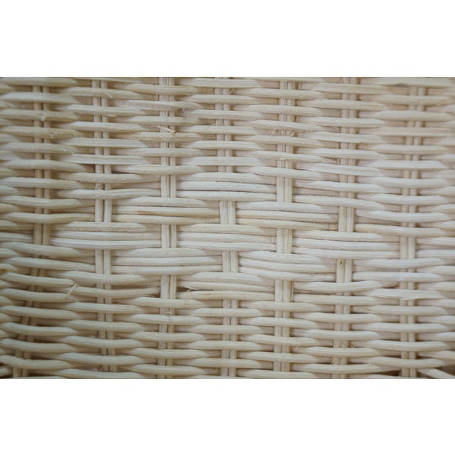 2 Vintage Wicker Doll Sized Salesman Sample Wicker Rattan Arm Chairs 12" For Sale - Image 13 of 14