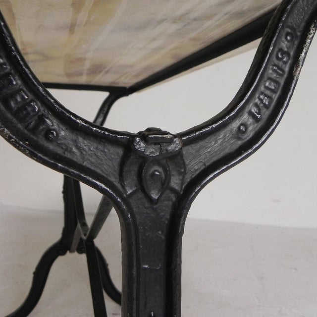 Bistro Table with Marble Top and Cast Iron Frame, Paris, France, 1930s For Sale - Image 11 of 18
