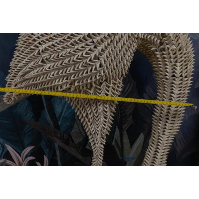 Mid-Century Modern Life-Size Rattan Bird Sculpture Floor Lamp, 1960s For Sale - Image 18 of 18