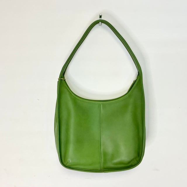 1998 Vintage Boho Chic Coach Ergo Hobo Leaf Leather One-Shoulder Handbag, E7c-9033 For Sale - Image 11 of 13