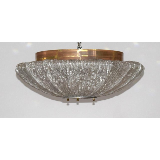 Metal Model Plafonnier Chandelier from Barovier & Toso, 1960s For Sale - Image 7 of 9