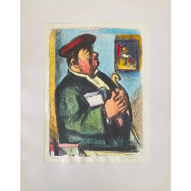 Benjamin Kopman, Expressionist Hand Signed Lithograph - Benjamin Kopman, 1945 For Sale - Image 4 of 9