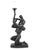 Art Deco 1970s Sculptural Black Figural Table Lamp With Frosted White Globe For Sale - Image 3 of 11