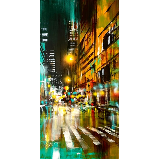 Textile Bianca Prettau, Kyoto Teal, 2026, Acrylics on Cotton Canvas For Sale - Image 7 of 12