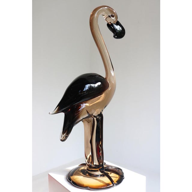 1960s Murano Glass Flamingo Sculpture by Franco Bottaro, 1960s For Sale - Image 5 of 11