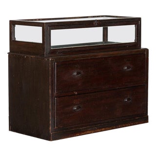 19th Century Painted Glazed Haberdashery Counter Cabinet Drawers, 1890s For Sale