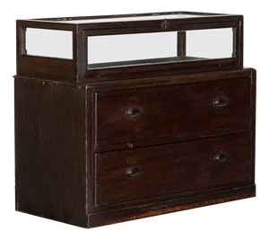 19th Century Painted Glazed Haberdashery Counter Cabinet Drawers, 1890s