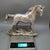 Vintage Silver-Tone Metal Horse Sculpture on Rocky Base For Sale In Los Angeles - Image 6 of 9