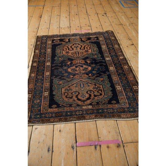 Navy Blue Vintage Fine Malayer Rug 3' X 4'4" For Sale - Image 8 of 9