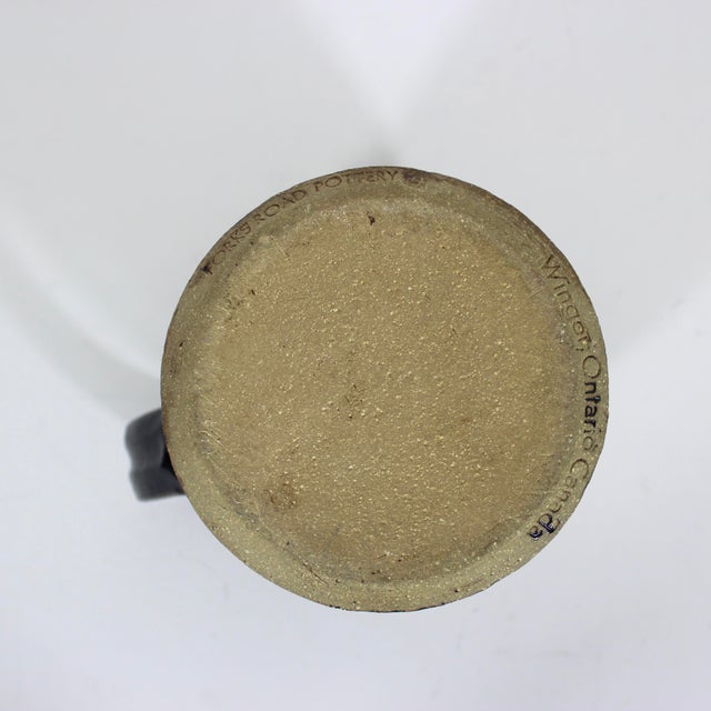 Ceramic Vintage Black Beehive Stoneware Jug For Sale - Image 7 of 8