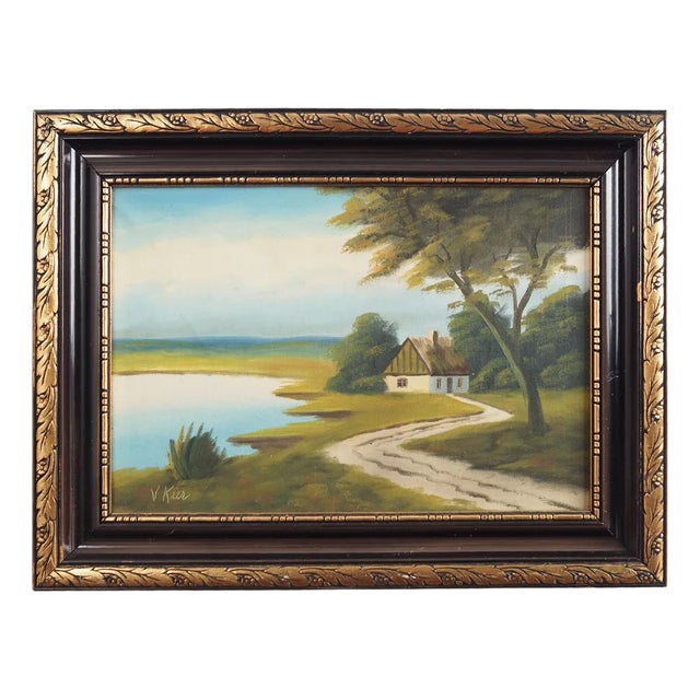 V. Kier, The Way to Home, 1970s, Oil on Canvas, Framed For Sale