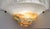 Metal French Wall Lamp with Colored Glass Shade on a Brass Bracket, 1950s For Sale - Image 7 of 8