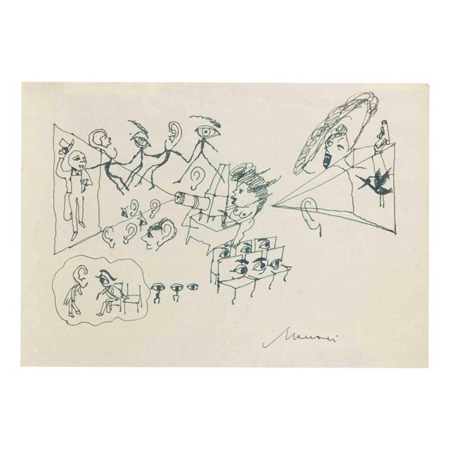 Mino Maccari, Synthesis of the Cinema, 1940, Ink For Sale