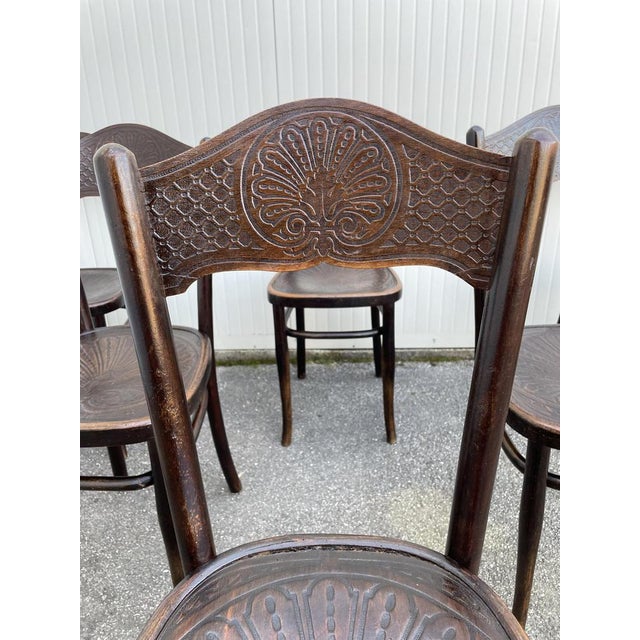 Beech Wood Dining Chairs by Jacob & Josef Kohn, Set of 6 For Sale - Image 9 of 14