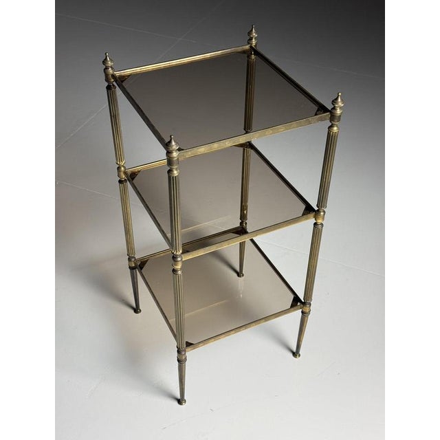 Tiered Metal Side Table For Sale - Image 10 of 17