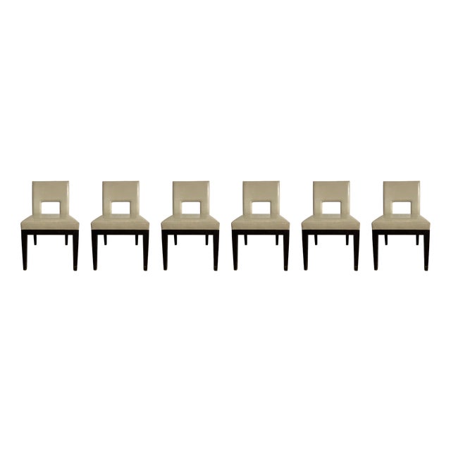 Velin Dining Chairs by Christian Liaigre, Set of 6 For Sale