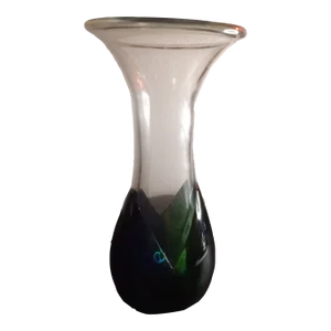 Novica Hand Blown Blue/Green Tear Drop Decorative Vase