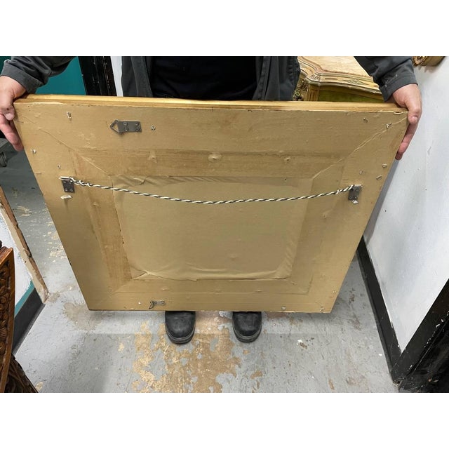 Vintage Gold Leaf Mirror, Solid Wood Frame, Beveled Glass Edges, Carved Floral Pattern For Sale - Image 11 of 11