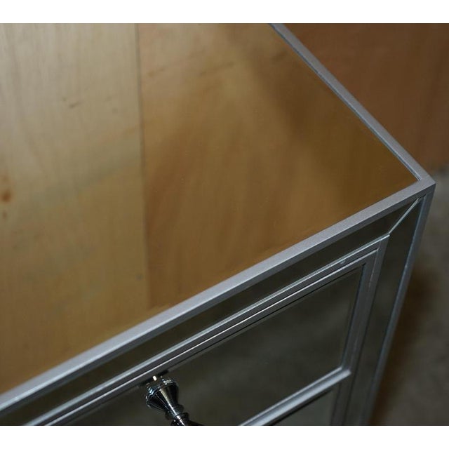Glass Italian Style Mirrored Chest of Drawers For Sale - Image 7 of 14