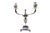 Low Candelabra in Fluted Silver with Spherical Feet and Raised Knob For Sale - Image 9 of 9