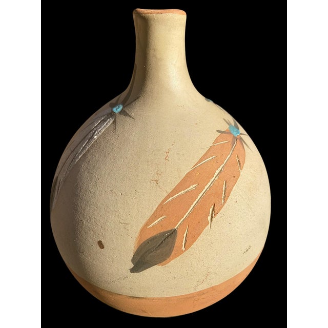 Ceramic Vintage Southwestern Pueblo Handmade Pottery Vase by Betty Selby, Native American Art For Sale - Image 7 of 9