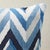 This pillow features Taylor Velvet with a knife edge finish. A fabulous take on a familiar motif, Taylor Velvet in lapis...
