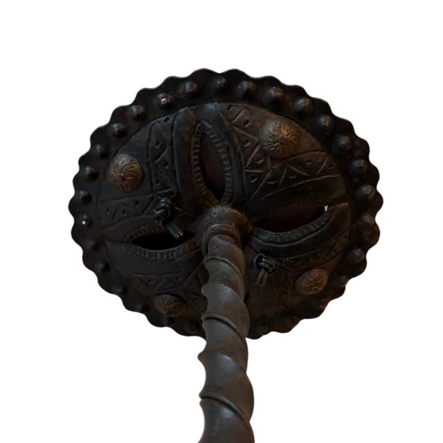 Black Antique Hand Forged Iron Chadelier With Acanthus Leaves, Roses and Botanicals For Sale - Image 8 of 8