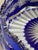 1950s Mid 20th Century Czech Bohemian Cobalt Blue Cut to Clear Crystal Centerpiece Bowl For Sale - Image 5 of 18