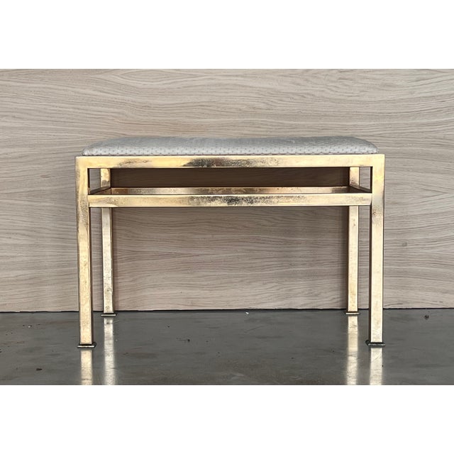 Mid-Century Modern 1970s Mid Century Brass Bench or Stool For Sale - Image 3 of 6