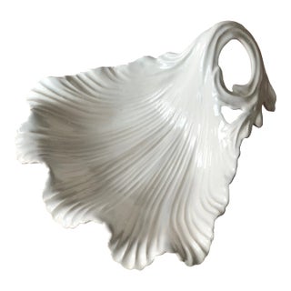 1950s Whittier Potteries Curly Leaf Catchall For Sale