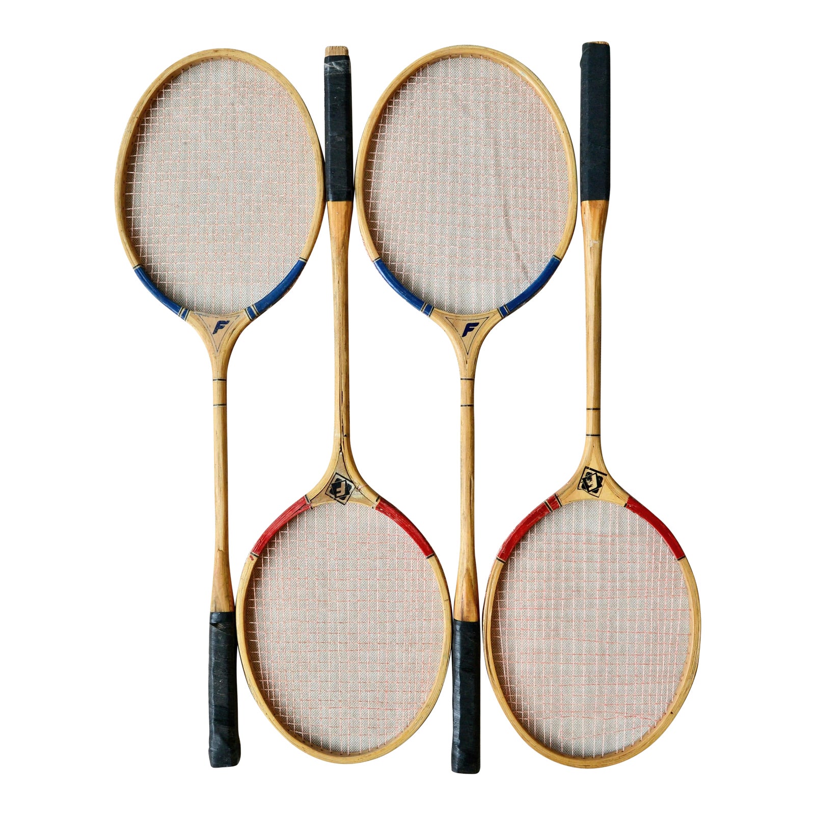 1970s Vintage Badminton Racquets - Set of Four - | Chairish
