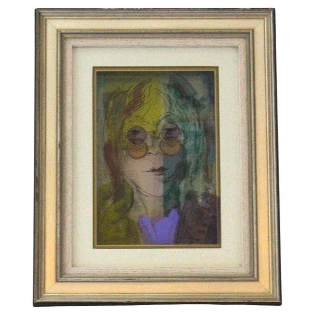 Jean Pierre Weill Collage "John Lennon" 3-D Painting on Glass Ltd Ed For Sale - Image 13 of 13