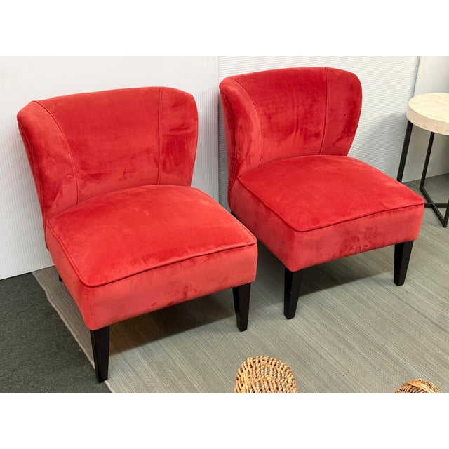 World Market Quincy Slipper Chairs, Pair For Sale In San Francisco - Image 6 of 12