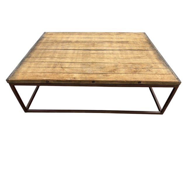 Restoration Hardware Restoration Hardware Brickmaker's Coffee Table - Grand Size For Sale - Image 4 of 10