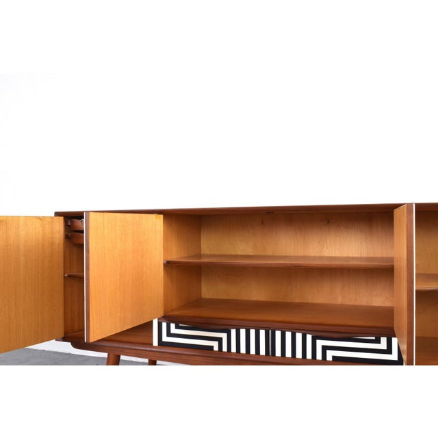 Mid-Century Modern Op-Art Hand-Painted Sideboard from Sven Andersen Møbelfabrik, 1960s For Sale - Image 10 of 18