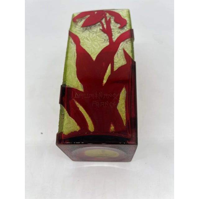 Daum Nancy, French Cameo & Wheel Carved Art Glass Vase Circa 1900 For Sale In Boston - Image 6 of 11