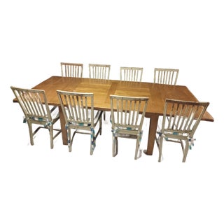 Vintage Farmhouse Table With Chairs For Sale